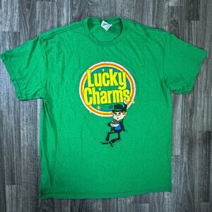 Lucky Charms Green Leprechaun Tee Shirt Delta Pro Weight Adult Size L Graphic